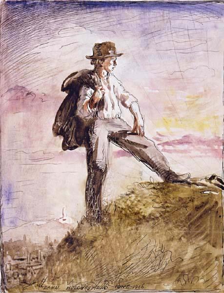 Sir William Orpen Self-Portrait in the hills above Huddersfield Germany oil painting art